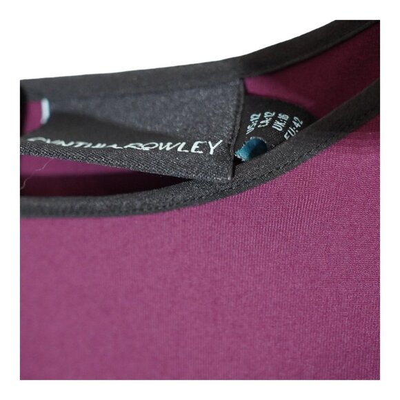 NWT‎ Cynthia Rowley Maroon Shift Dress Sz12 - Picture 5 of 10